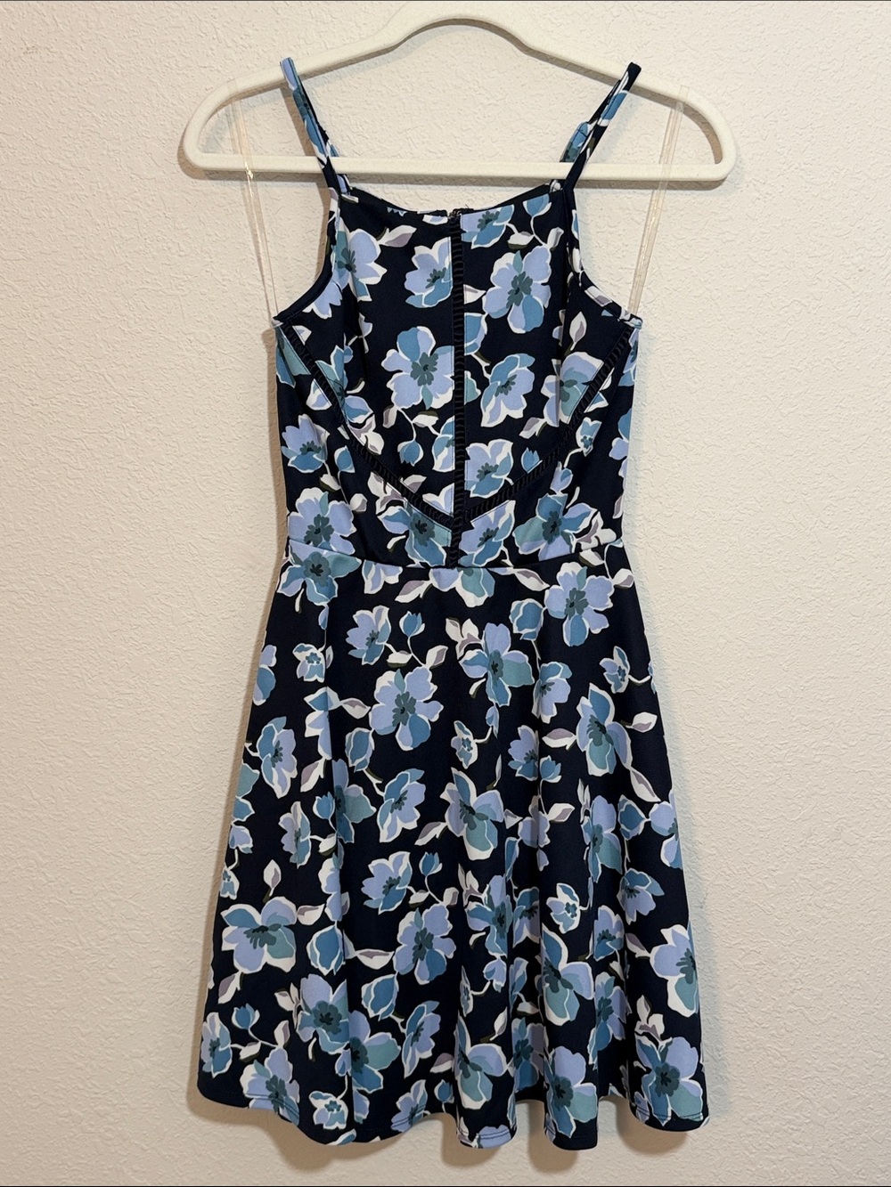 Altar'd State Navy Floral Spaghetti Strap Dress - S
